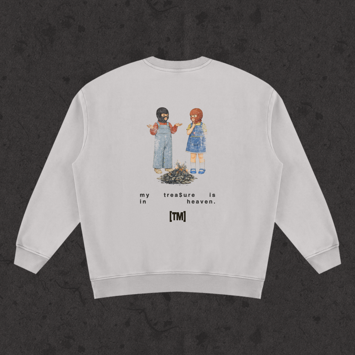 My Treasure Is In Heaven sweatshirt, retro gray, photo 2