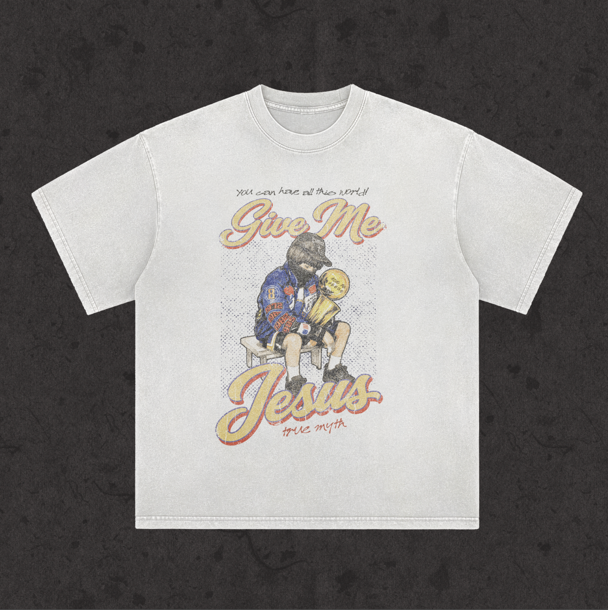 Retro Wash Loose Fit | Give Me Jesus-Mamba Edition | White