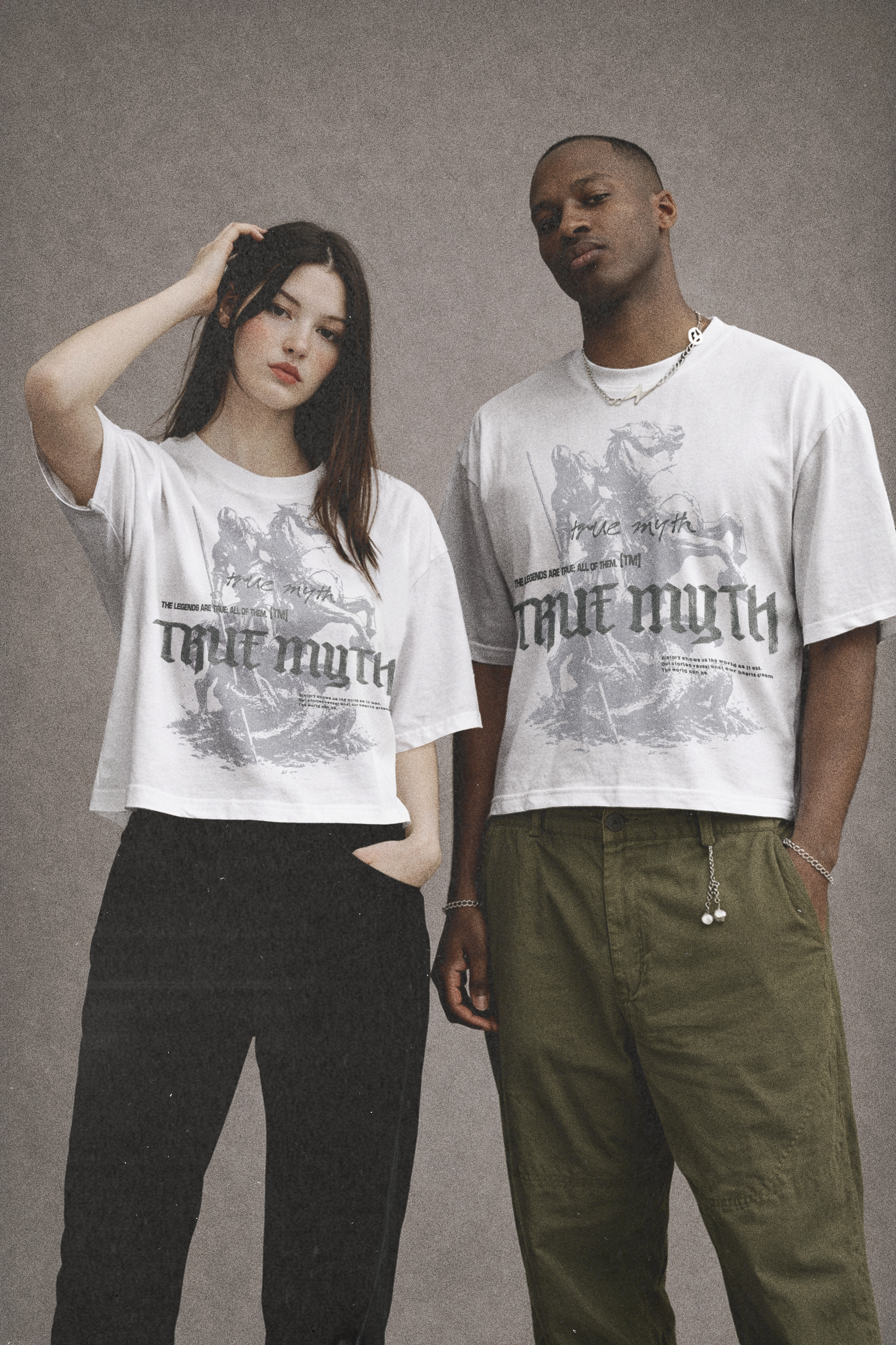 Boxy Cropped Tee (White) | St. George and the Dragon