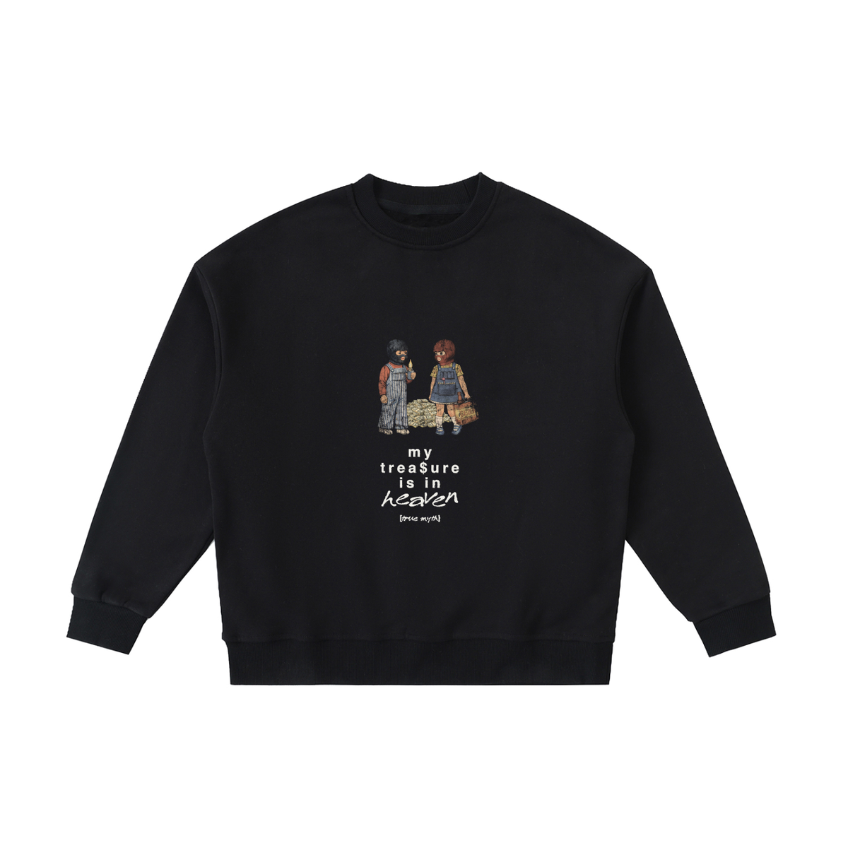 My Treasure Is In Heaven kids sweatshirt, black, photo 3