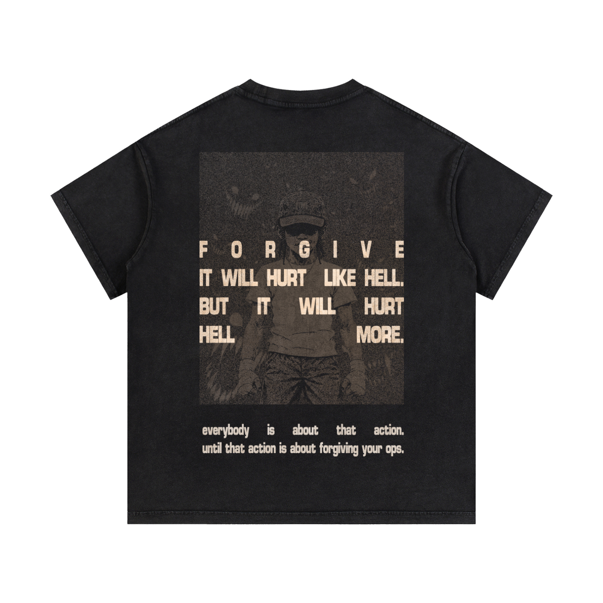 Run The Fade faded wash tee, faded wash black, photo 4