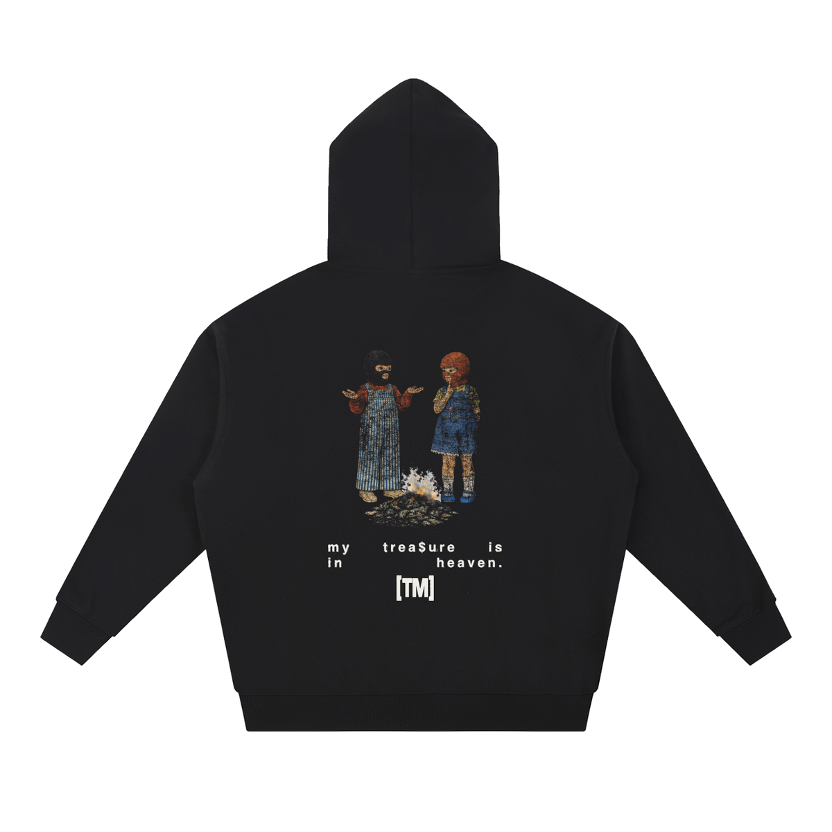 My Treasure Is In Heaven oversized hoodie, black, photo 4