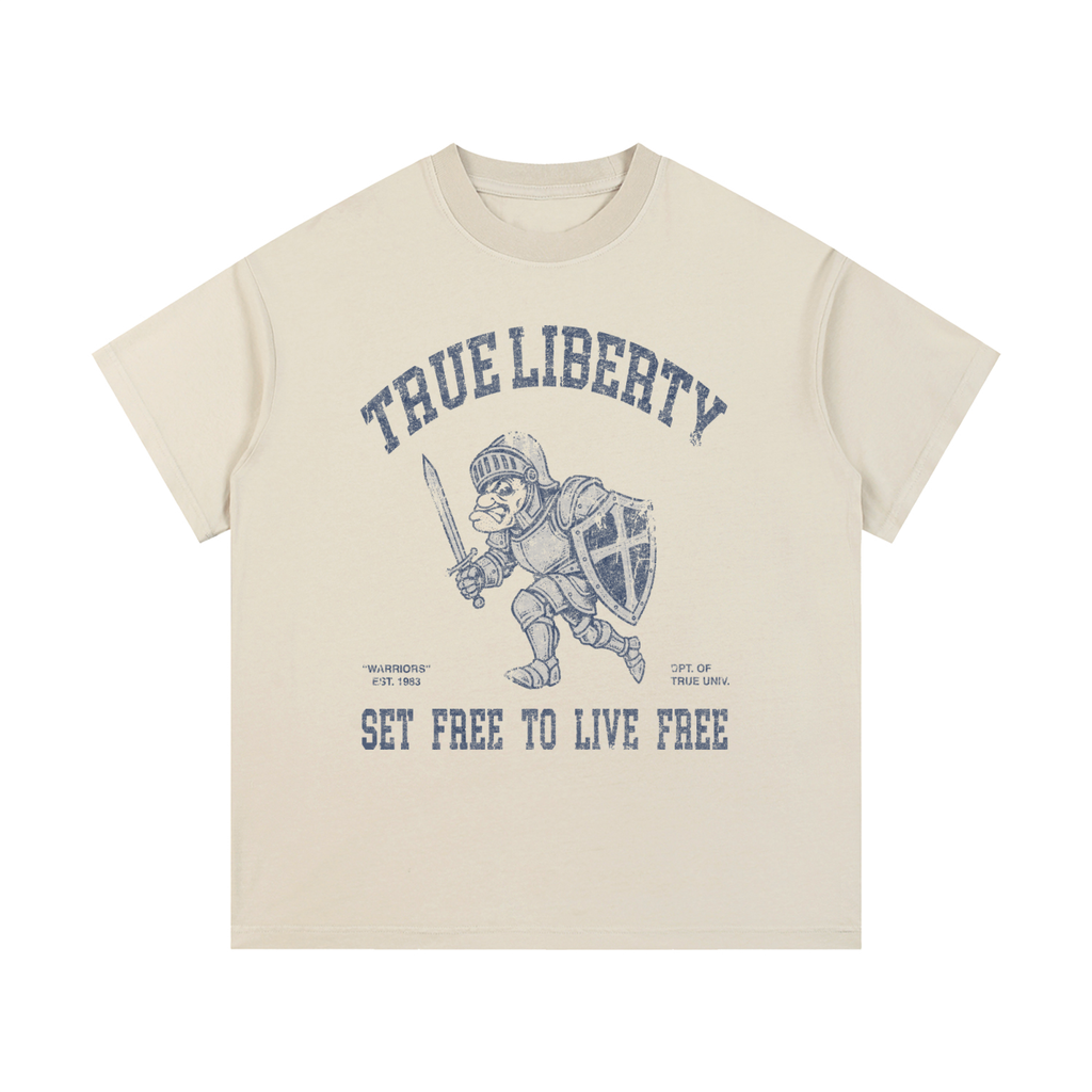 Vintage Wash Classic Fit | Knight Mascot | Up to 2XL | Retro Black or Beige