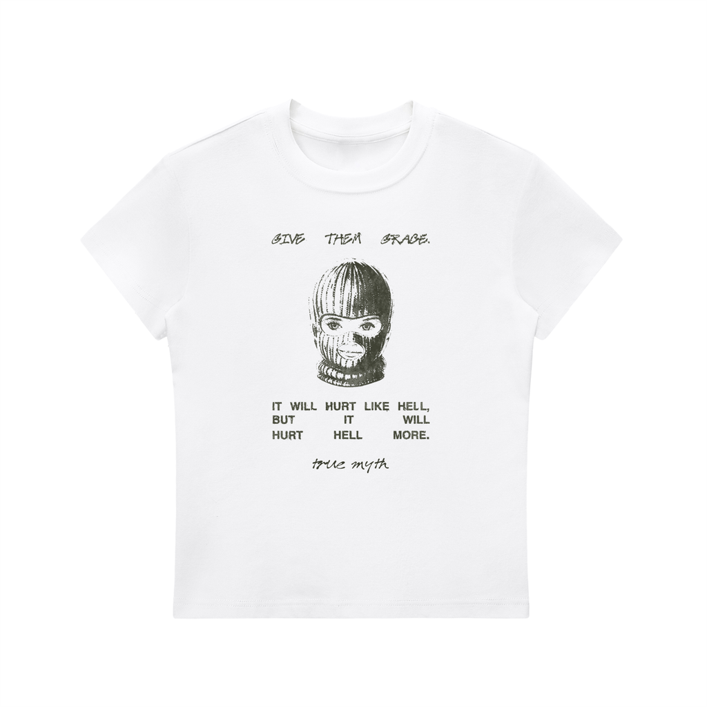 Women's Ultra Slim Bodycon T-Shirt | Give Them Grace | White