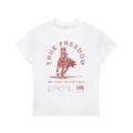 Ultra Slim Fit Body Con T-Shirt | True Freedom Horse | Red on White