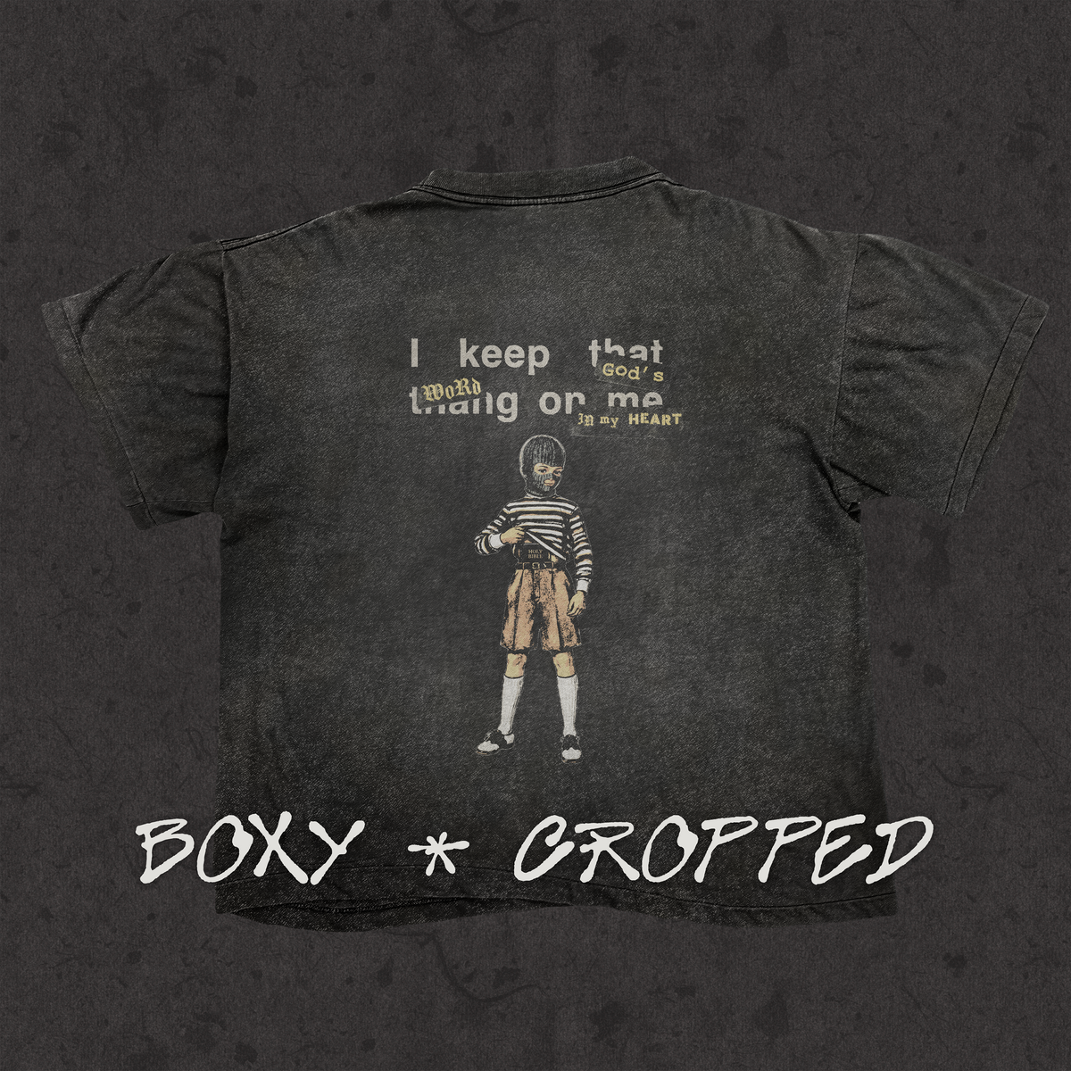 Boxy Cropped 3.0 | Concealed Carry | Stone Wash Black