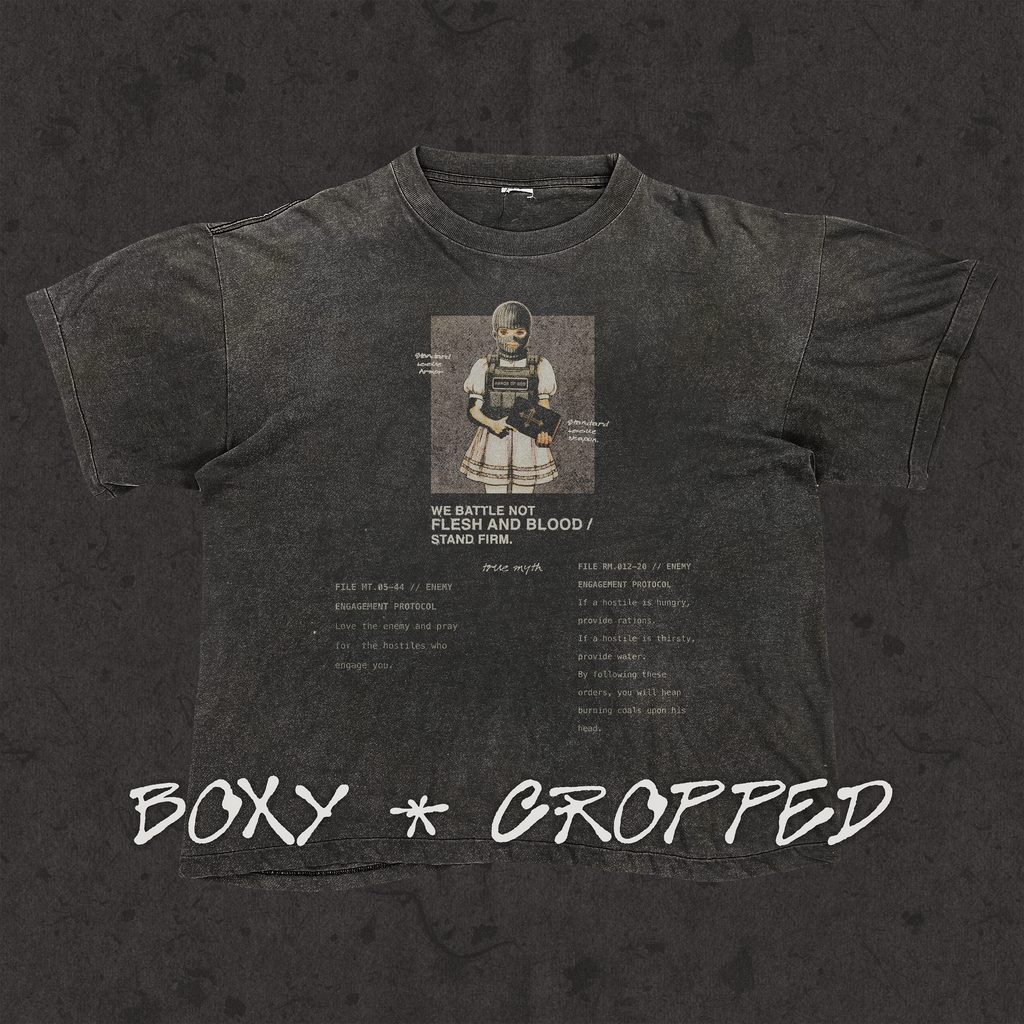 Boxy Cropped 3.0 | Rules of Engagement | Stone Wash Black
