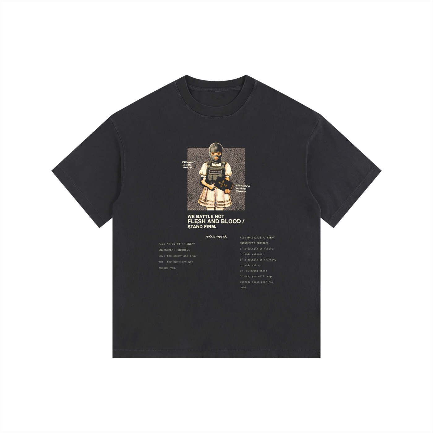 2XL & UP | Rules of Engagement | Retro Wash Black