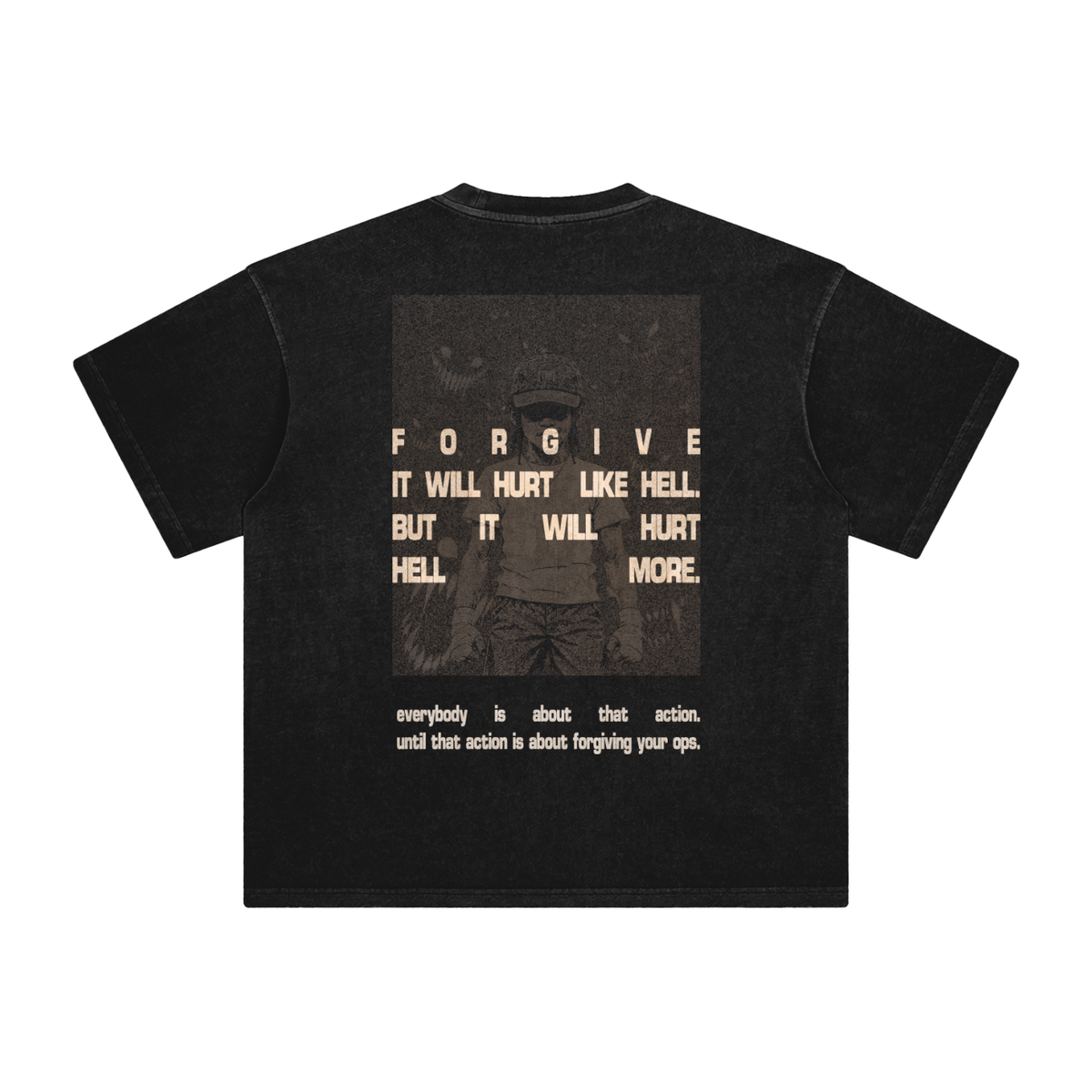 Run The Fade retro wash tee, retro wash black, photo 4