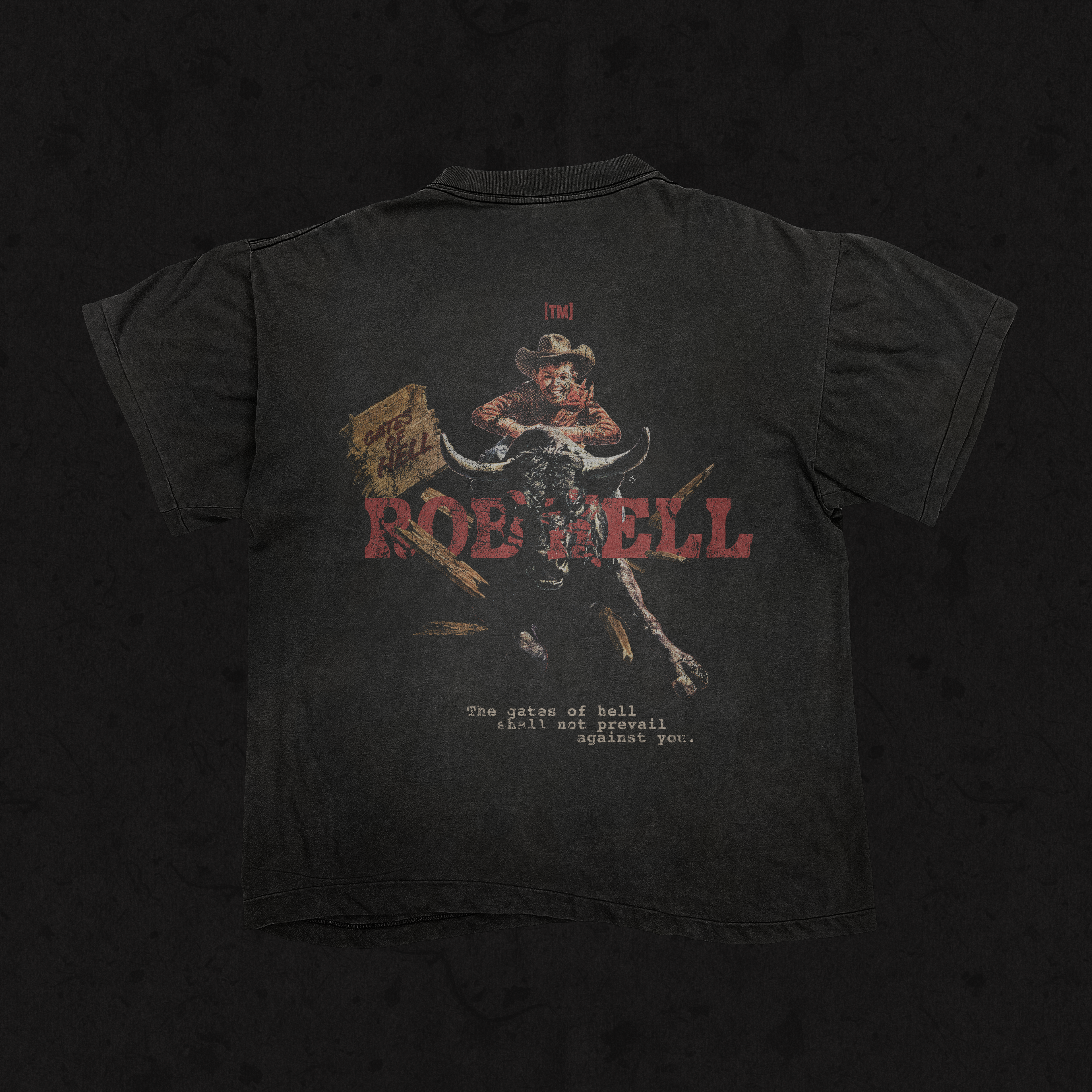 Retro Wash Loose Fit | The Gates of Hell Will Not Prevail | Retro Wash Black