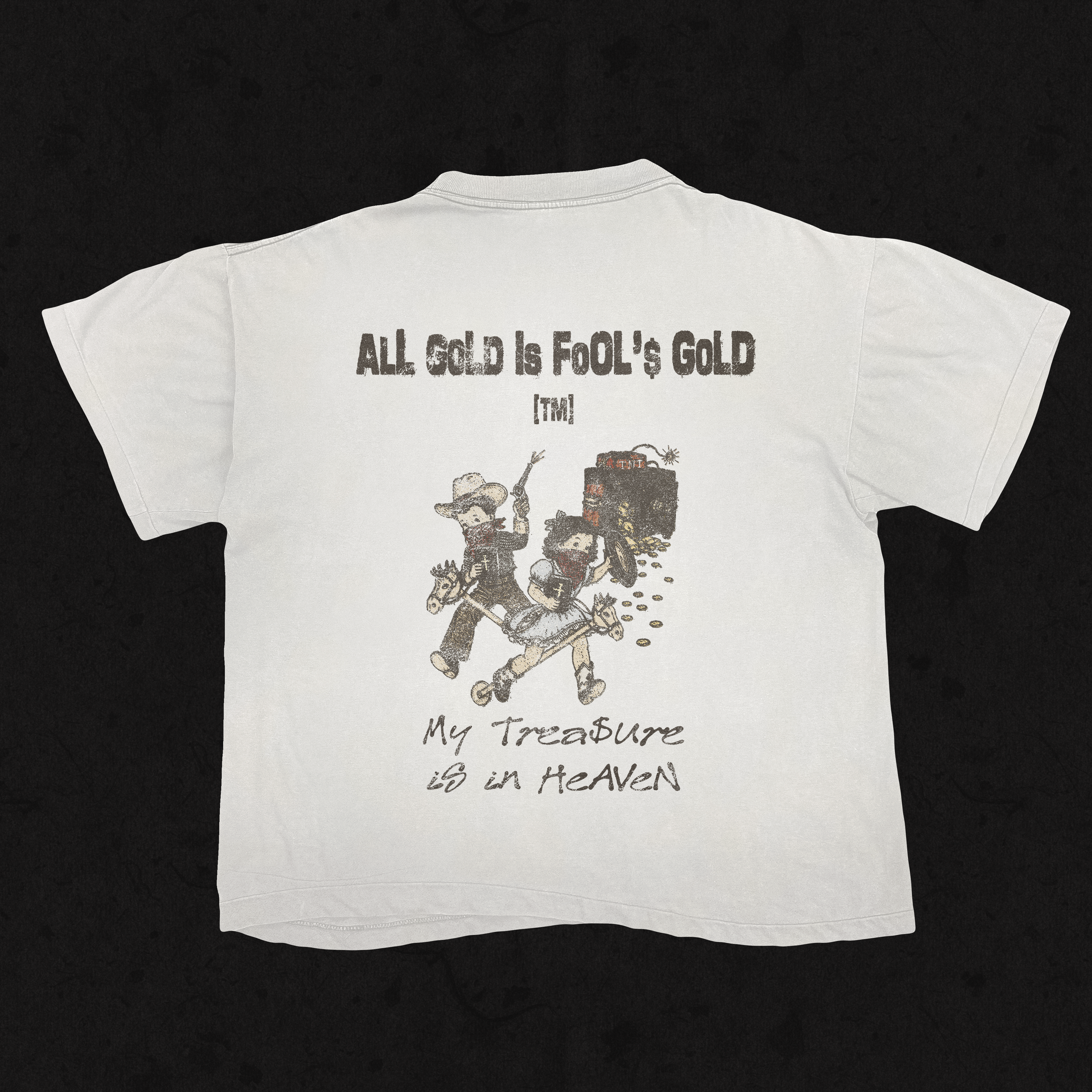 Boxy Cropped 1.0 | All Gold Is Fool's Gold | White
