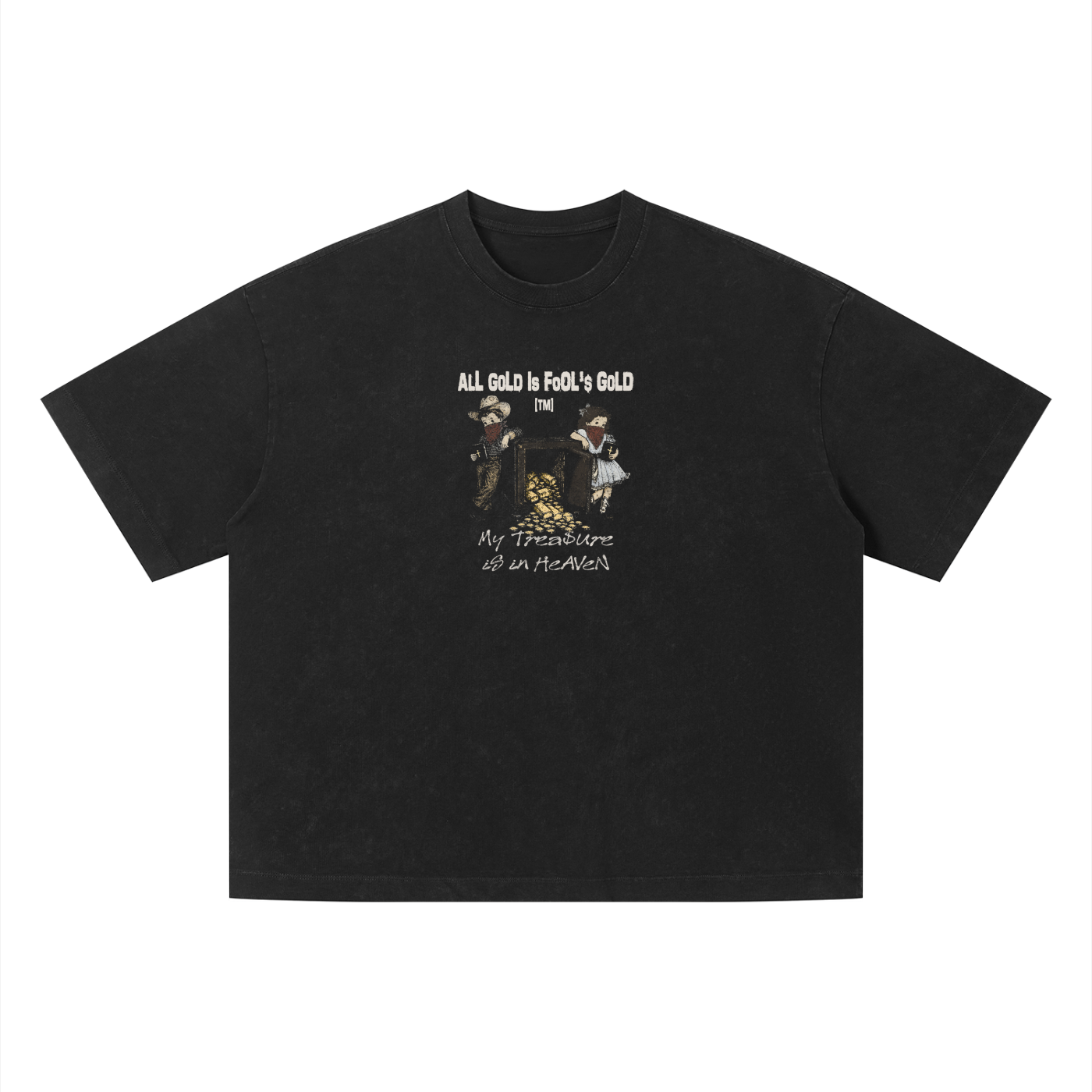 Boxy Cropped 2.0 | Fools Gold | Faded Black