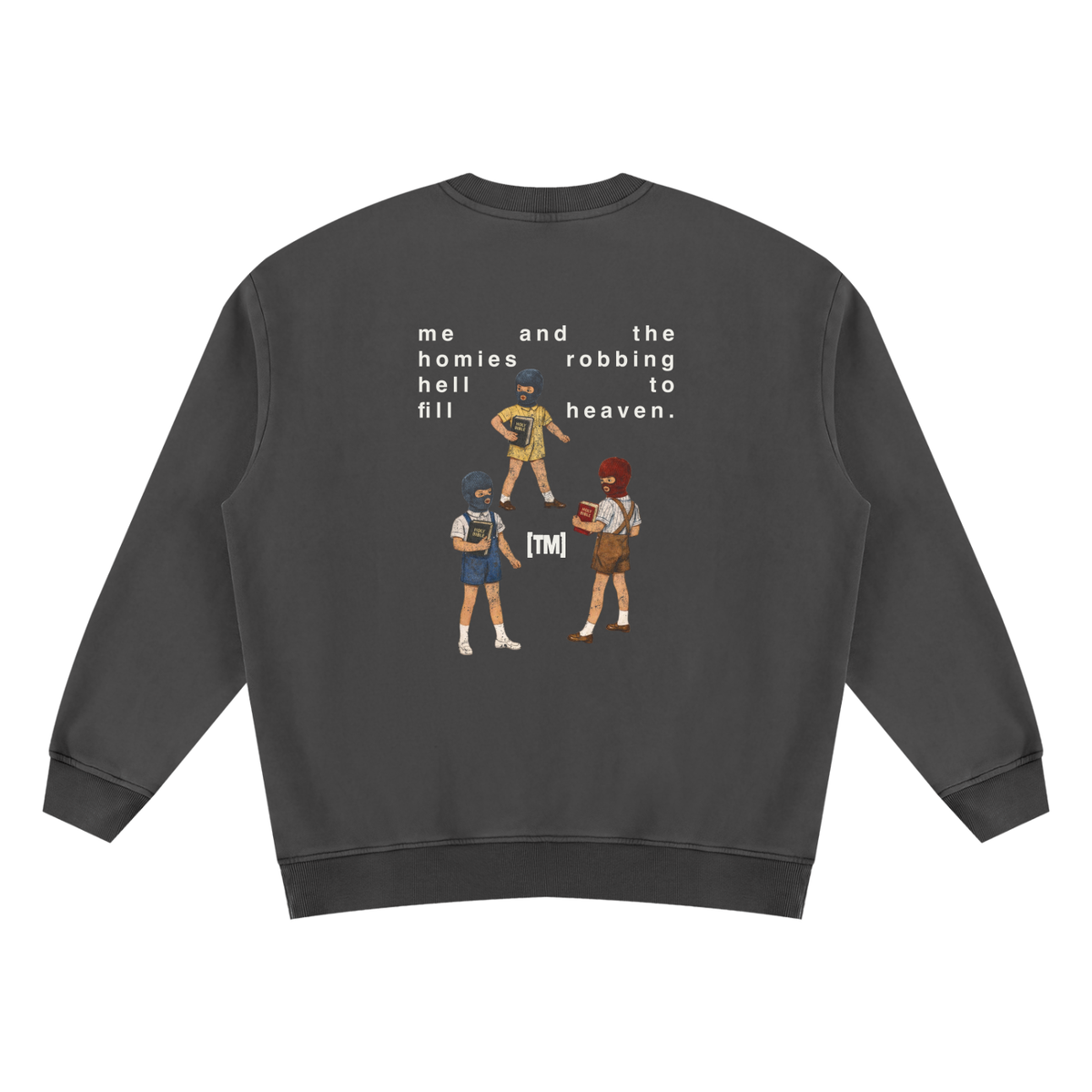 OG Robbing Hell To Fill Heaven sweatshirt, retro black, photo 4