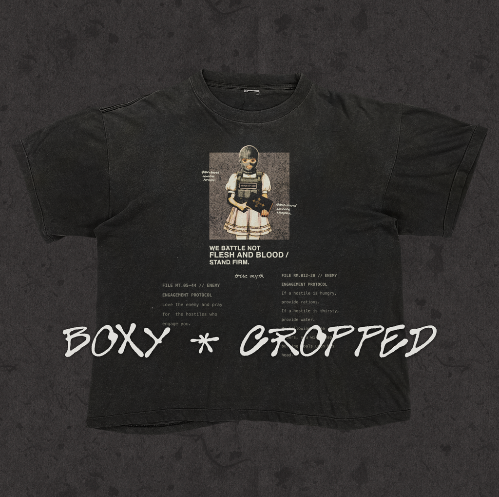 Boxy Cropped 2.0 | Rules of Engagement | Retro Wash Black