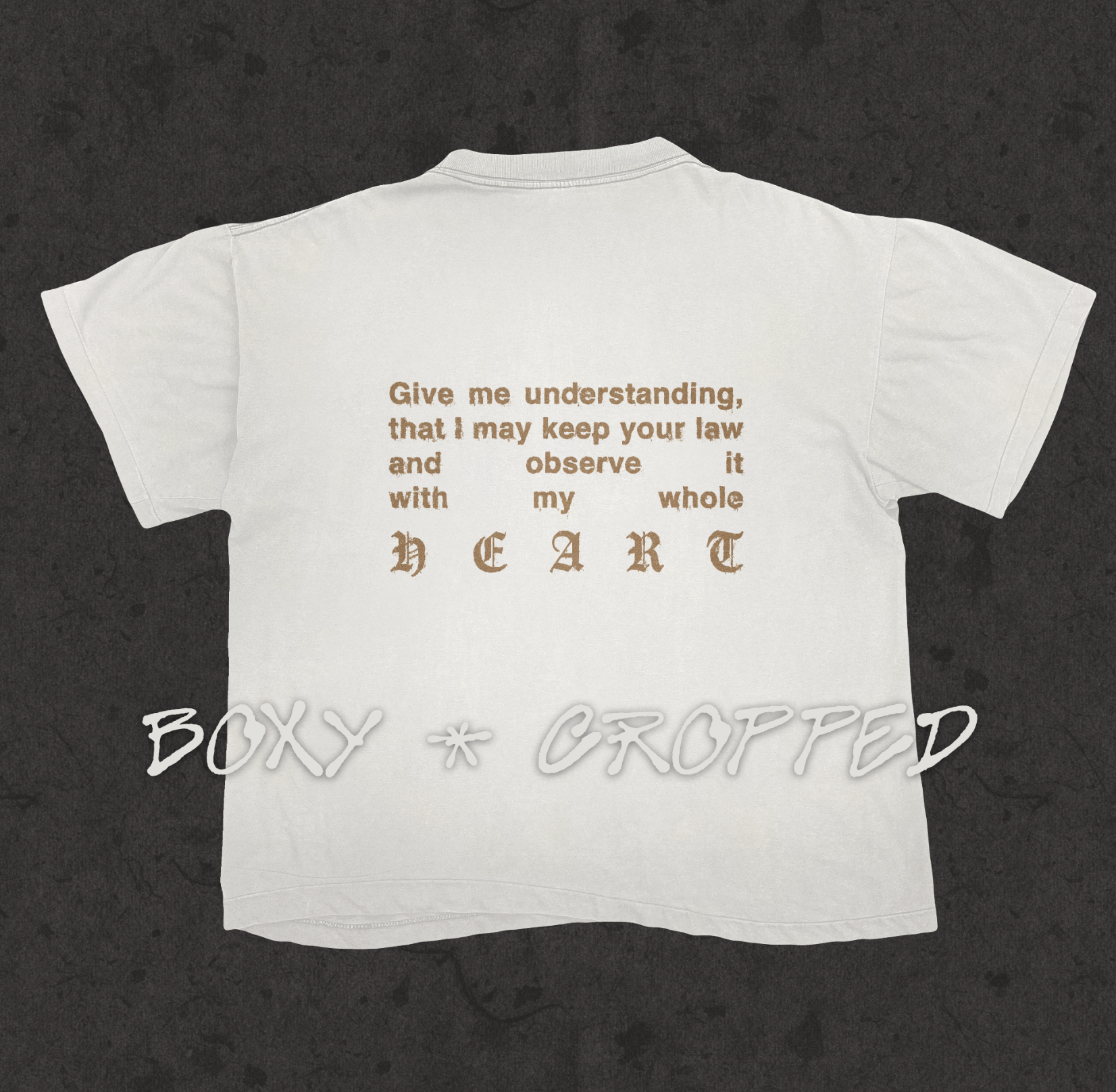 Boxy Cropped 1.0 | I Got The Word On My Mind | White