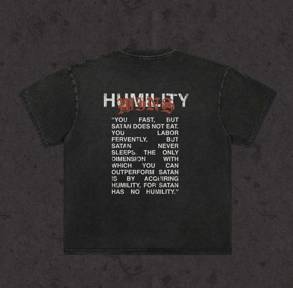Retro Wash Loose Fit | Humility Wins | Retro Wash Black