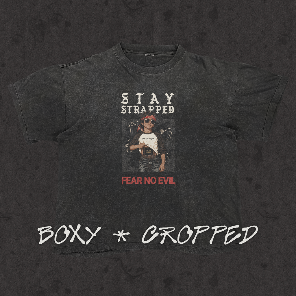 Boxy 3.0 | Stay Strapped-Fear No Evil | Retro Wash Black