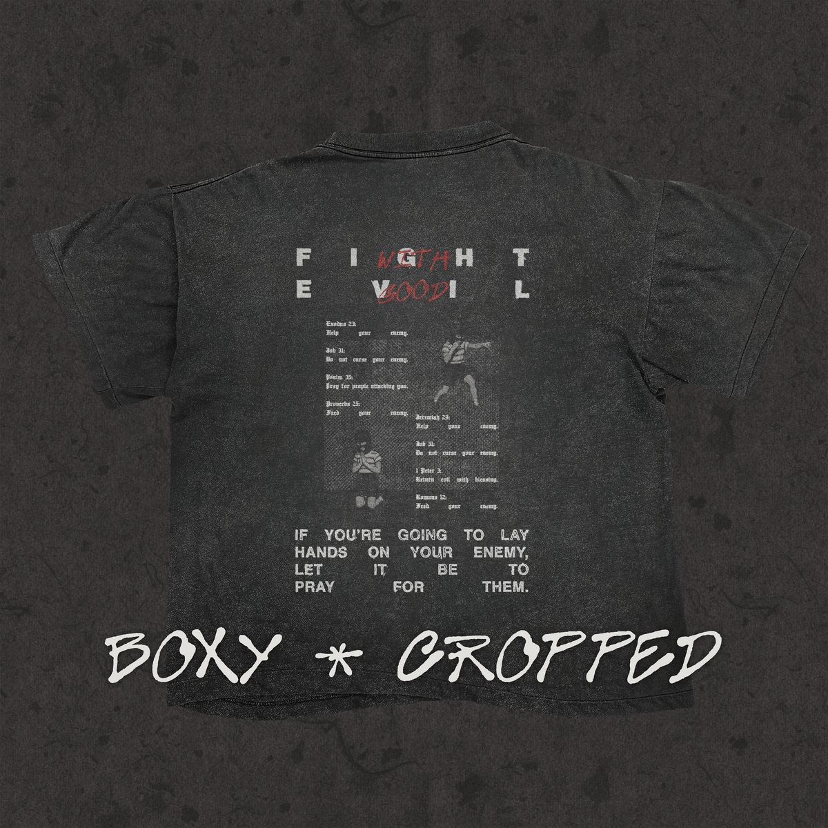 Boxy Cropped 3.0 | Catch These Hands | Stone Wash Black