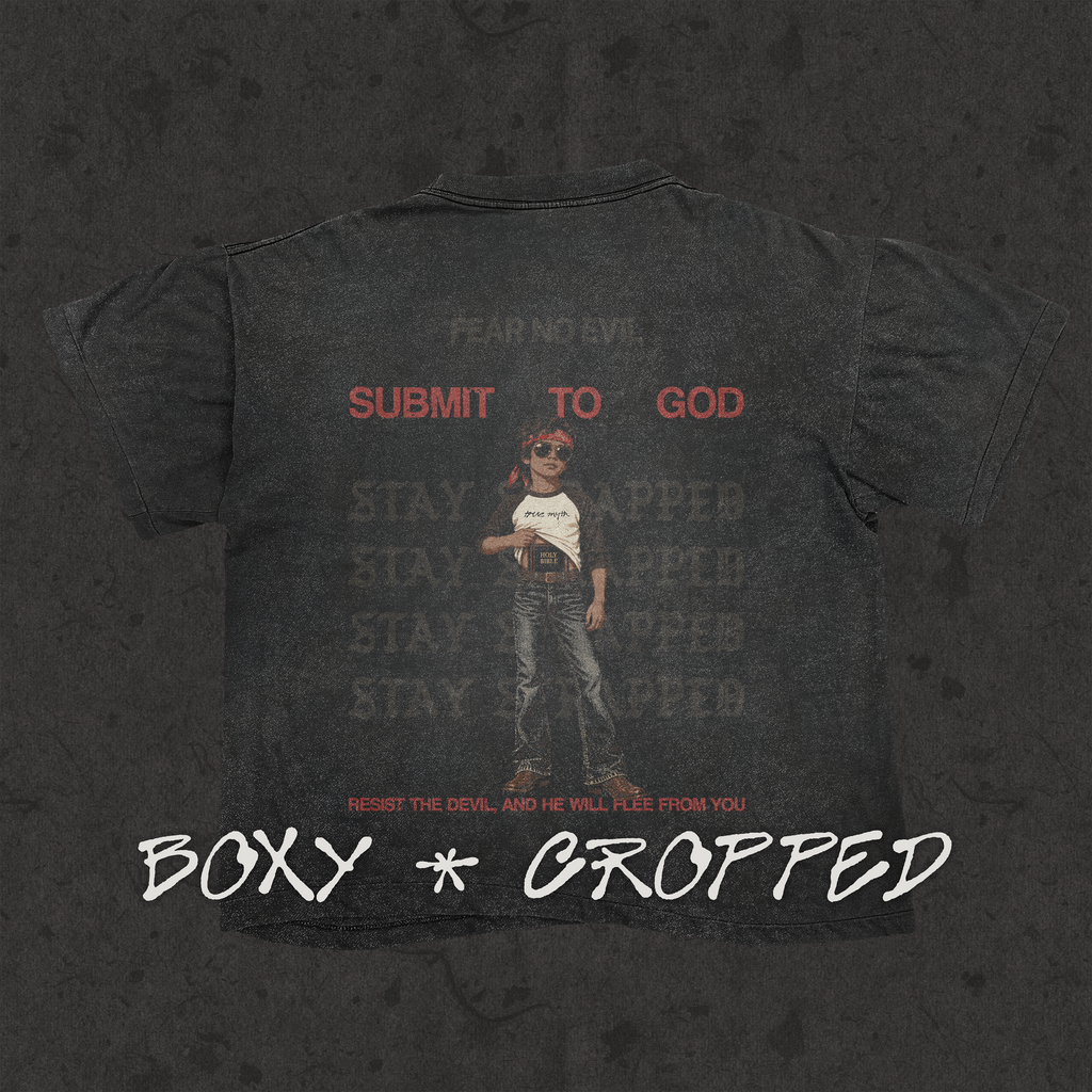 Boxy 3.0 | Stay Strapped-Fear No Evil | Retro Wash Black