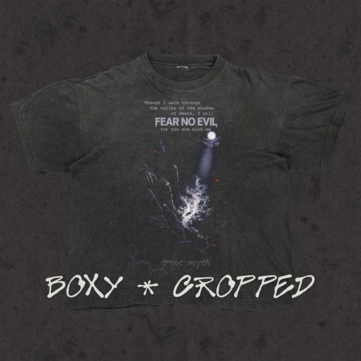 Boxy 3.0 | Through The Valley-Fear No Evil | Retro Wash Black