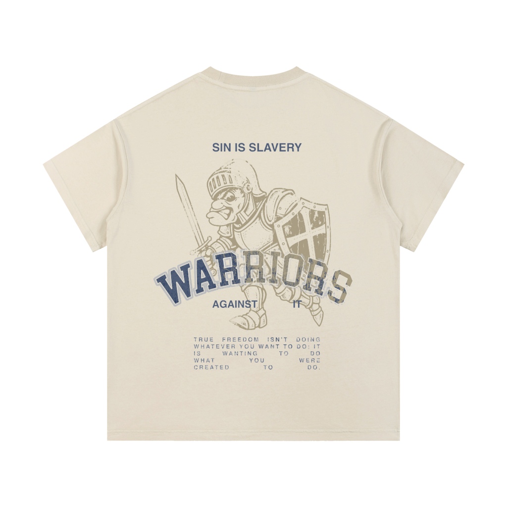 Vintage Wash Classic Fit | Knight Mascot | Up to 2XL | Retro Black or Beige
