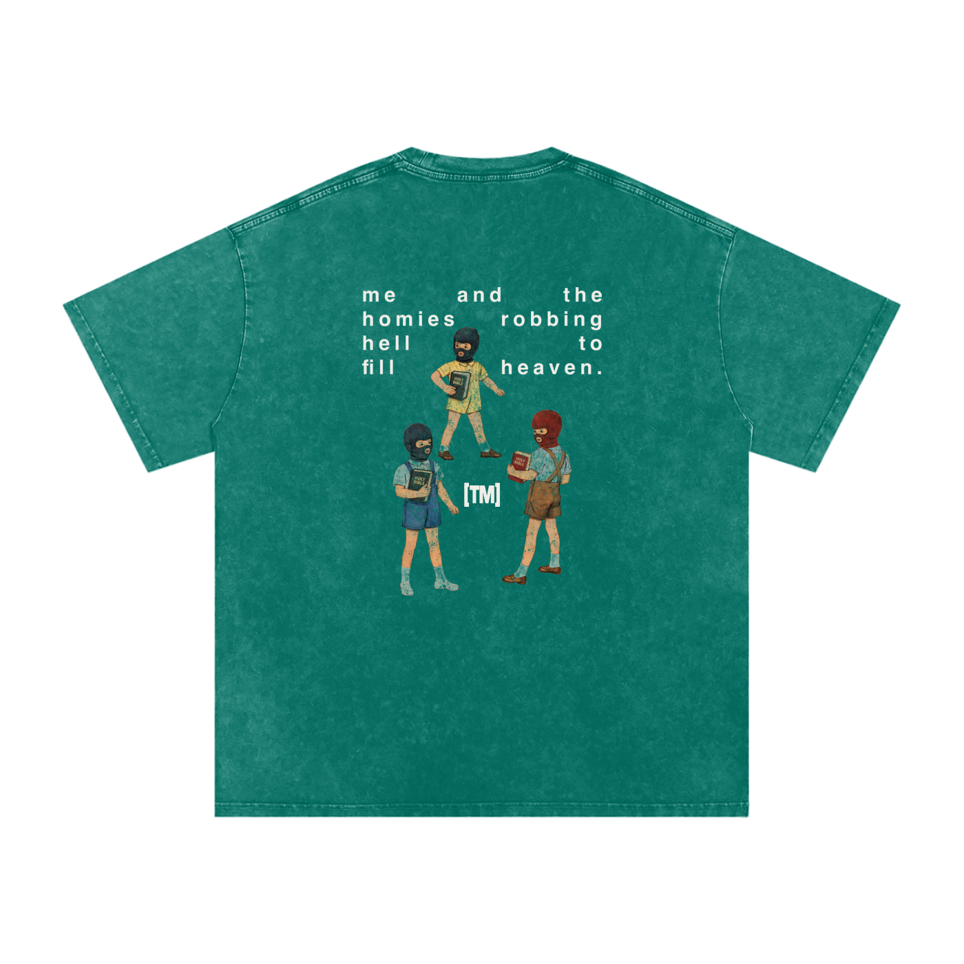 Faded Wash Loose Fit Tee | RGB Robbing Hell | Various Colors