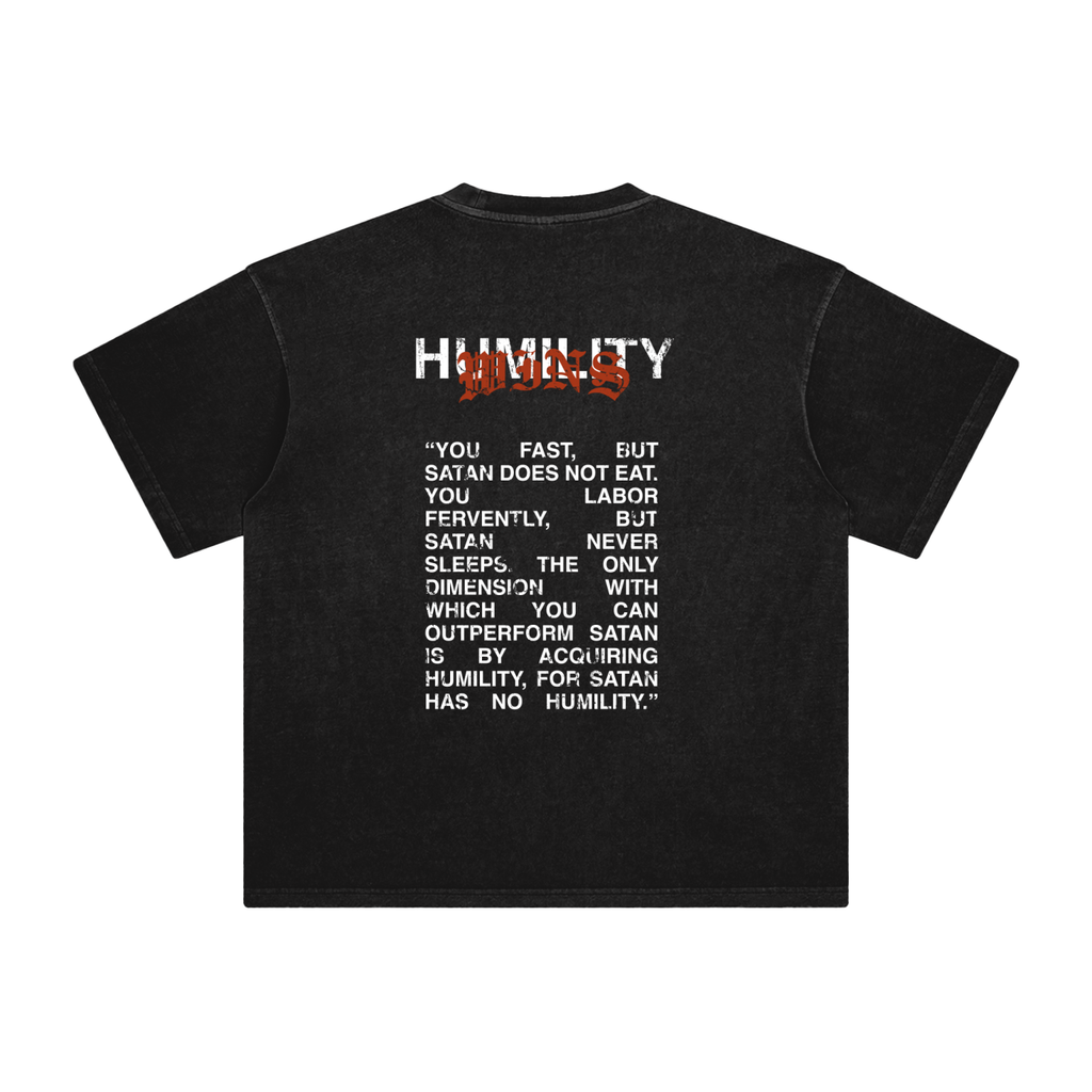 Retro Wash Loose Fit | Humility Wins | Retro Wash Black