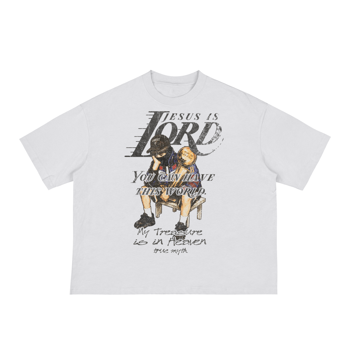 Boxy Cropped 1.0 | Jesus is Lord-Mamba Edition | White