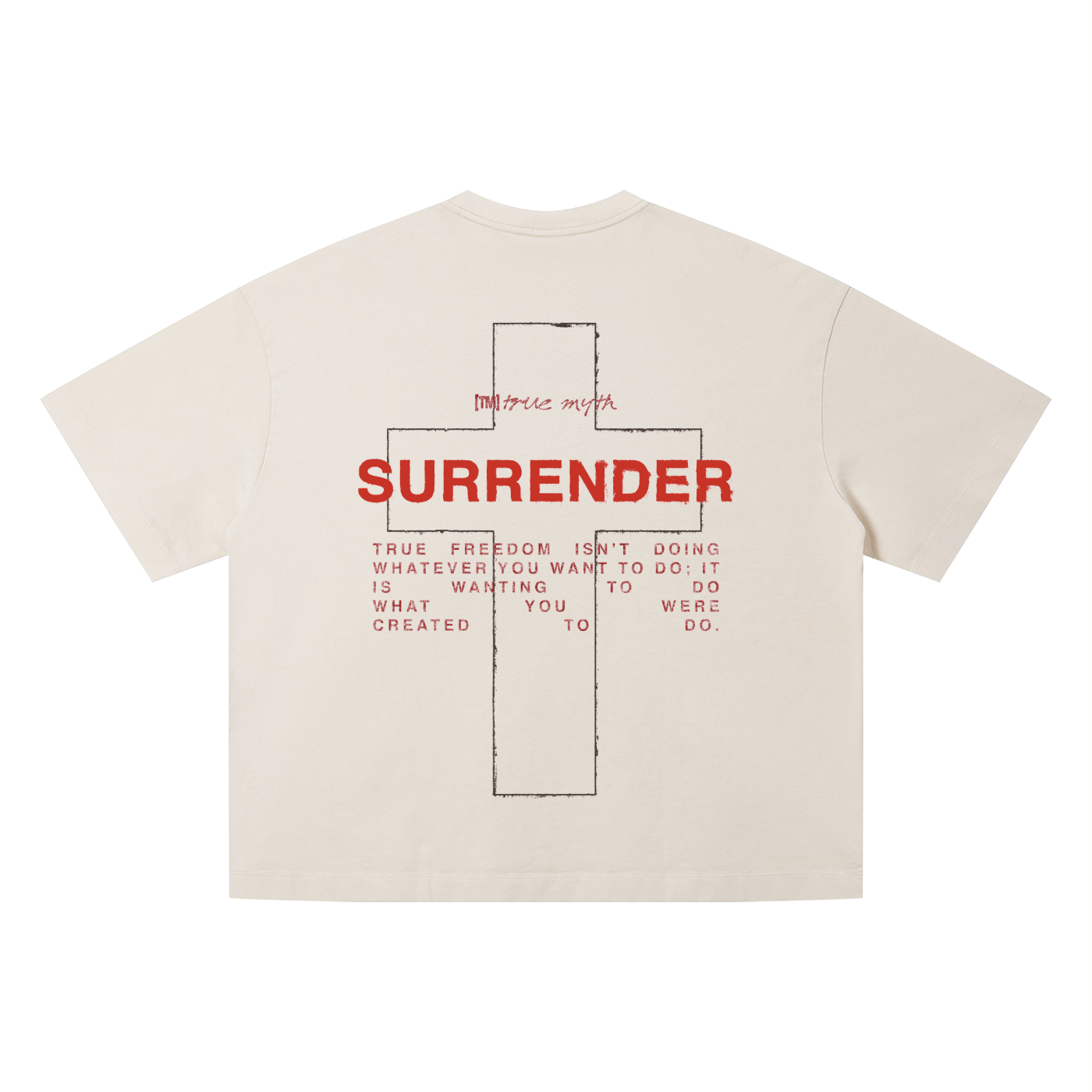 Retro Wash Boxy Cropped Fit 2.0 | True Freedom Horse| Cream