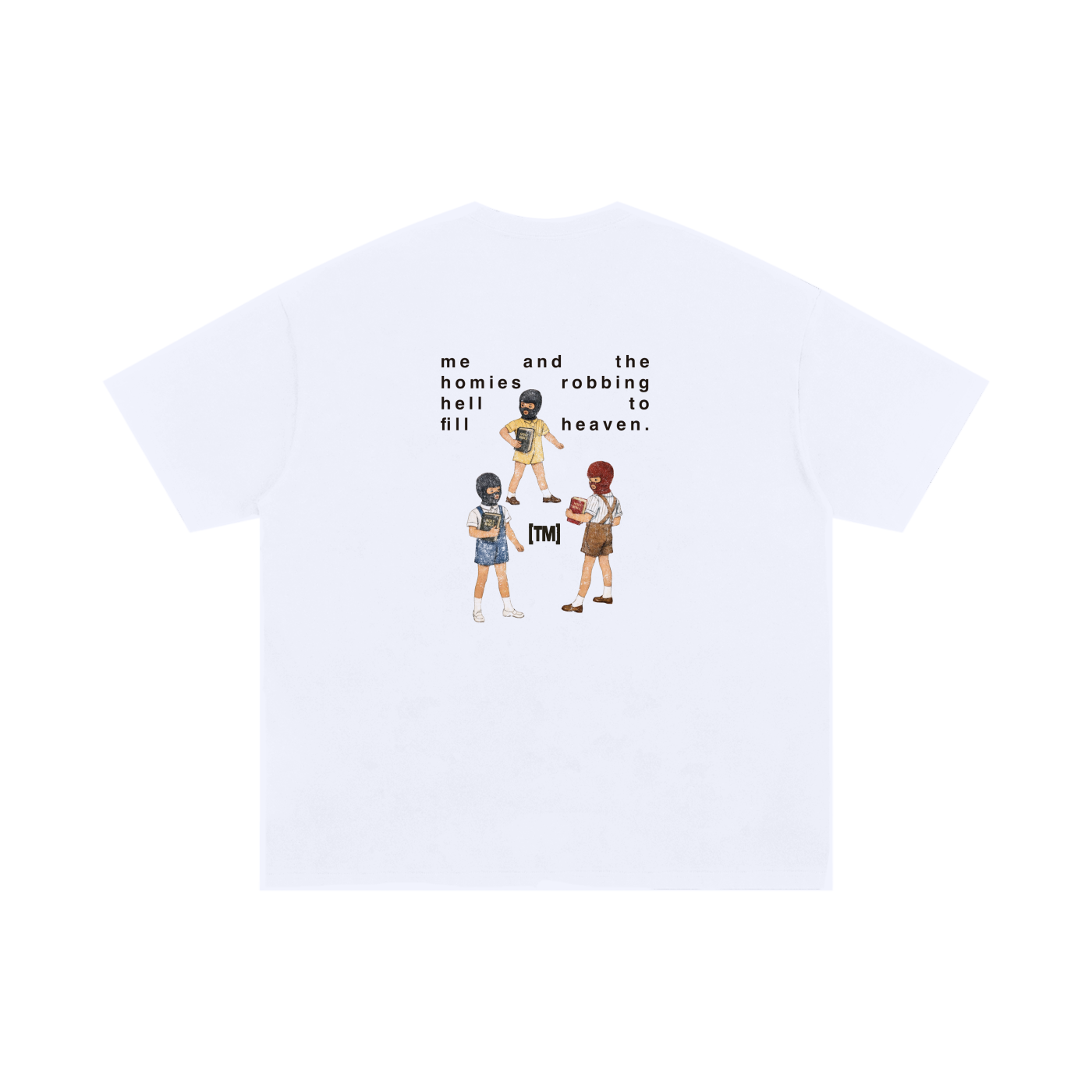 2XL & UP | Retro Wash Tee | Robbing Hell | White