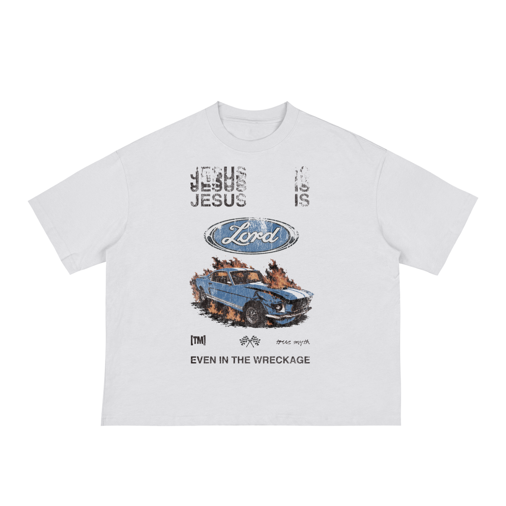 Boxy Cropped 1.0 | Jesus is Lord Even In The Wreckage  | White