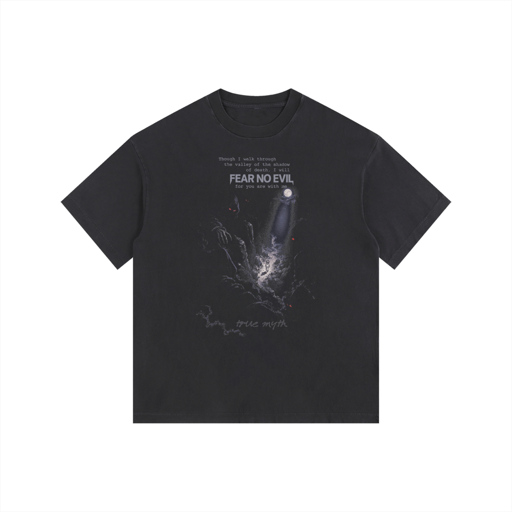2XL & UP | Through The Valley-Fear No Evil | Retro Wash Black