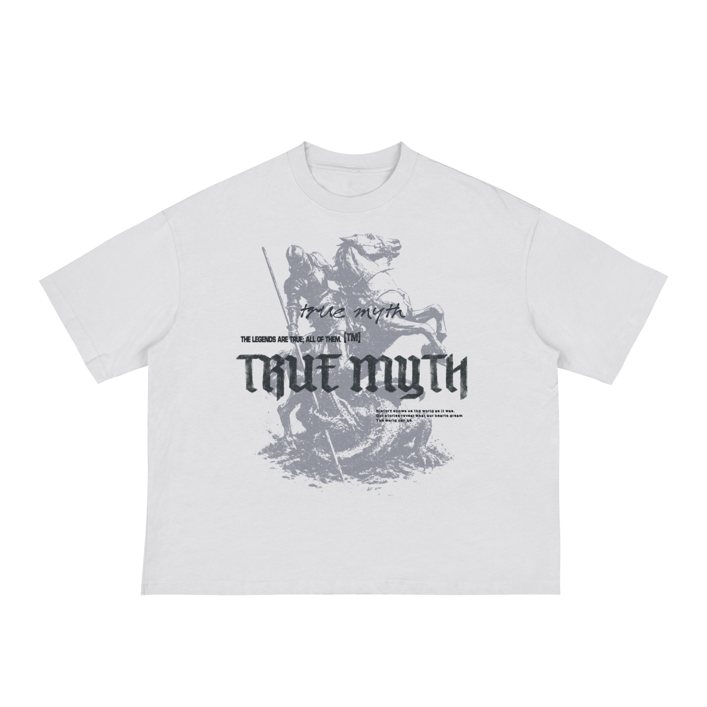 Boxy Cropped Tee (White) | St. George and the Dragon