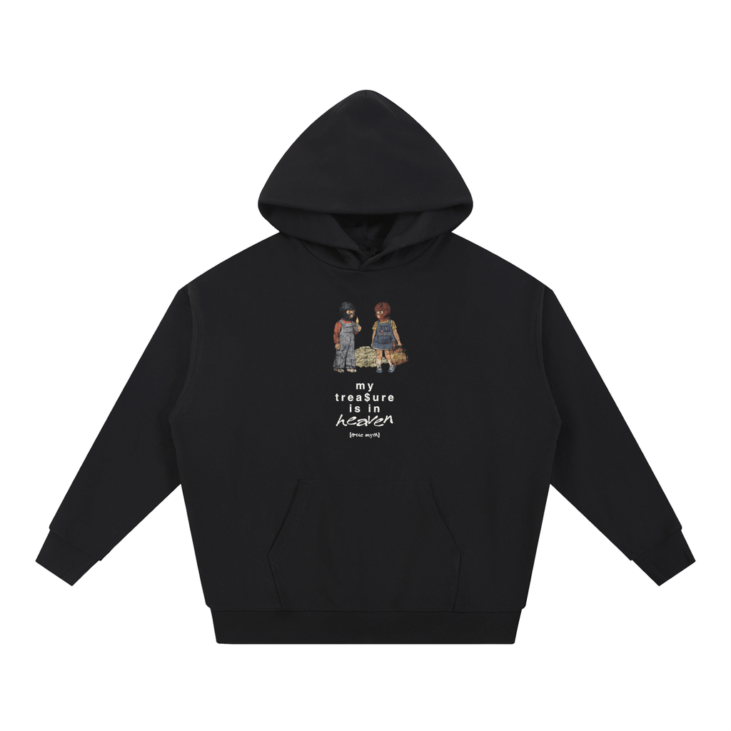 My Treasure Is In Heaven oversized hoodie, black, photo 3