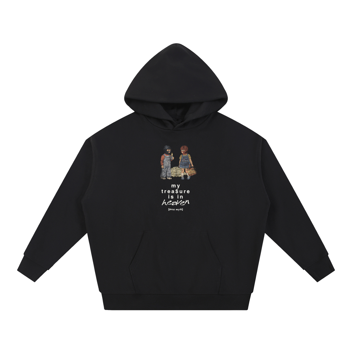 My Treasure Is In Heaven oversized hoodie, black, photo 3
