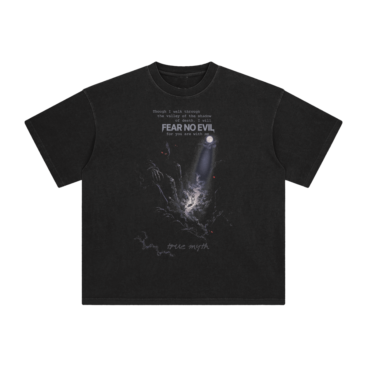 Retro Wash Loose Fit | Through The Valley-Fear No Evil | Retro Wash Black