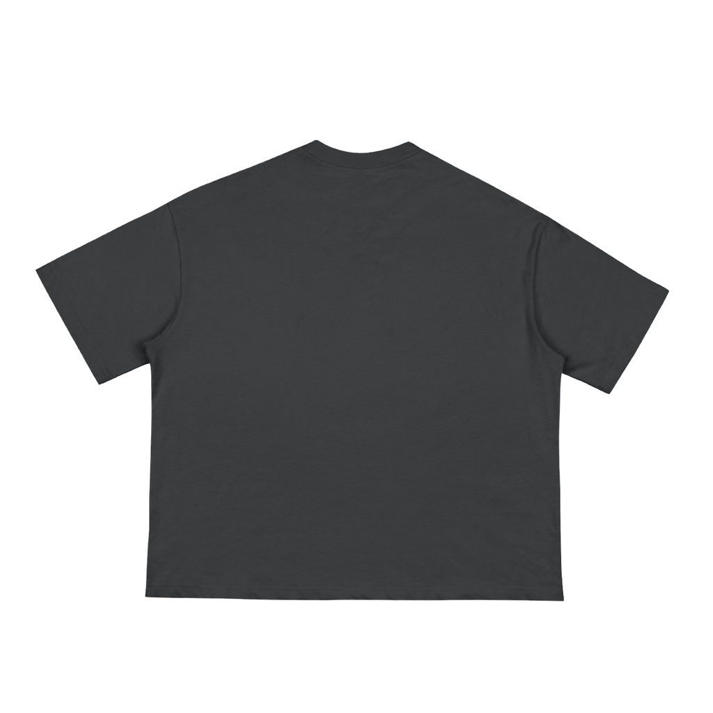 Cropped/Boxy Loose Fit Tee 1.0 | Vintage Mural My Treasure Is In Heaven | Black
