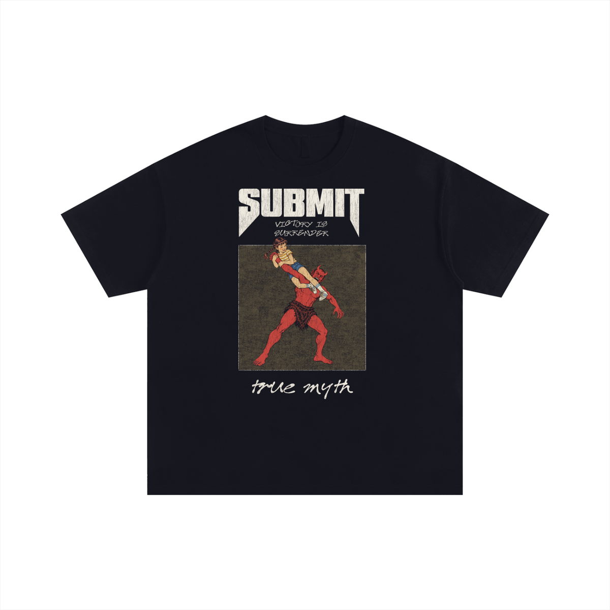 Submit-Victory Is Surrender 2XL & up tee, black, photo 2