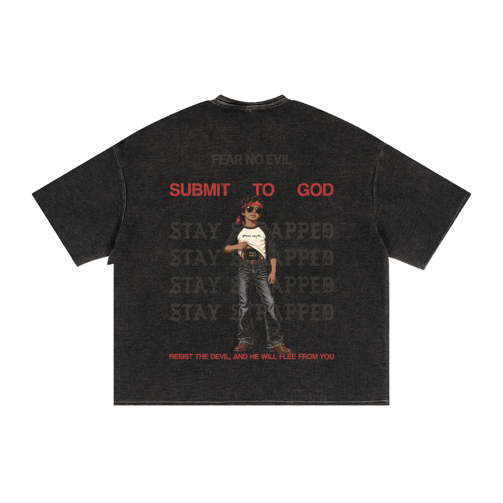 Textured Waffle Washed Boxy T-Shirt