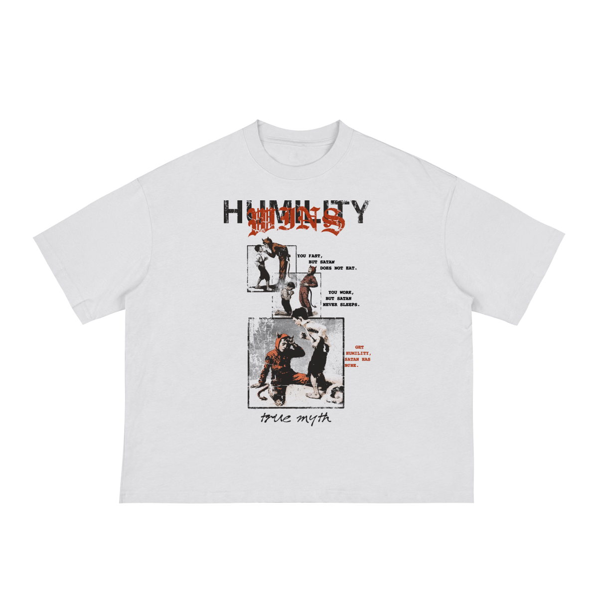 Boxy Cropped 1.0 | Humility Wins | White