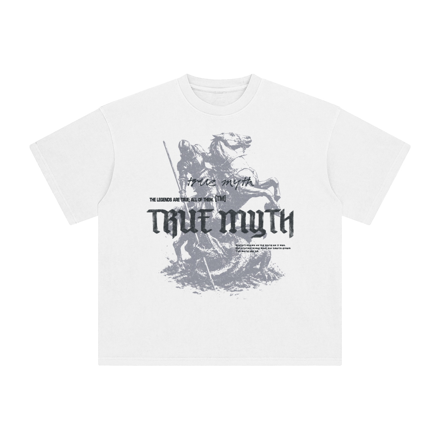 Oversized Retro Wash Tee (White) | St. George and the Dragon