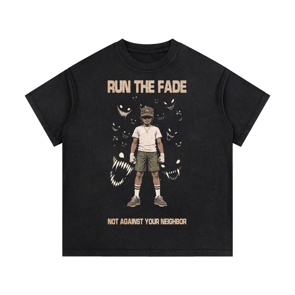 Run The Fade faded wash tee, faded wash black, photo 3