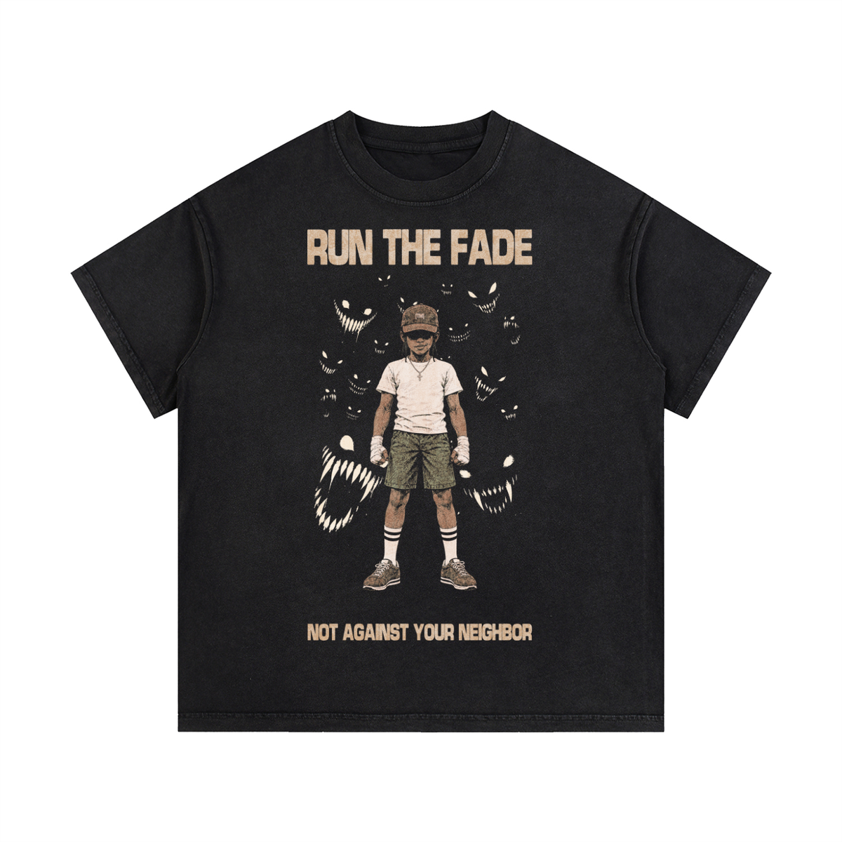Run The Fade faded wash tee, faded wash black, photo 3