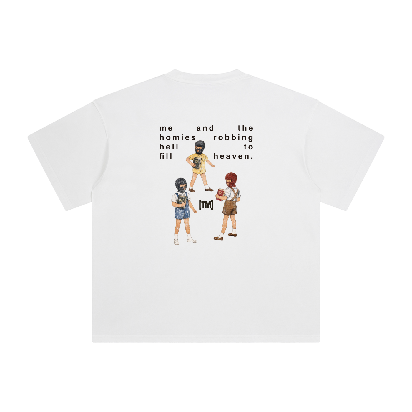 Retro Wash Loose Fit Tee | Robbing Hell | White