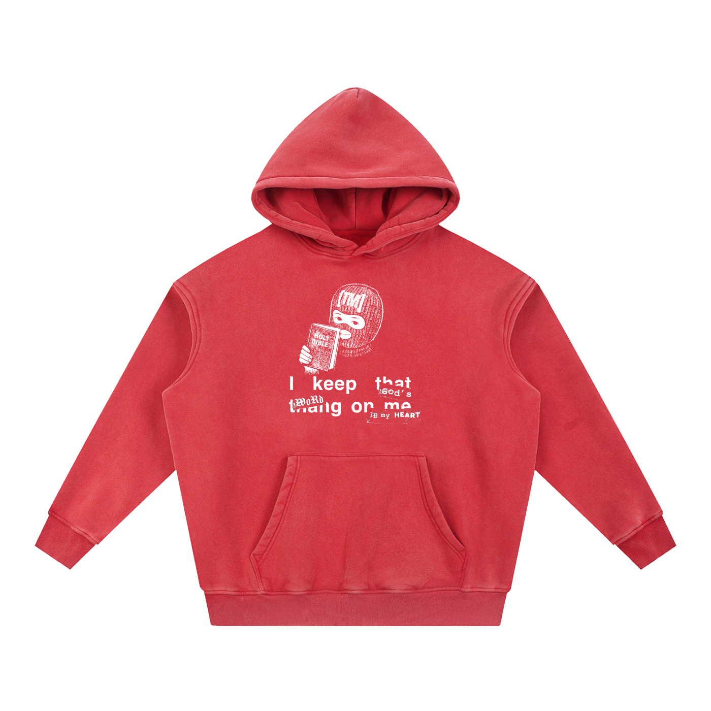 Faded Wash Oversize Hoodie | RGB Concealed Carry | Faded Wash Red