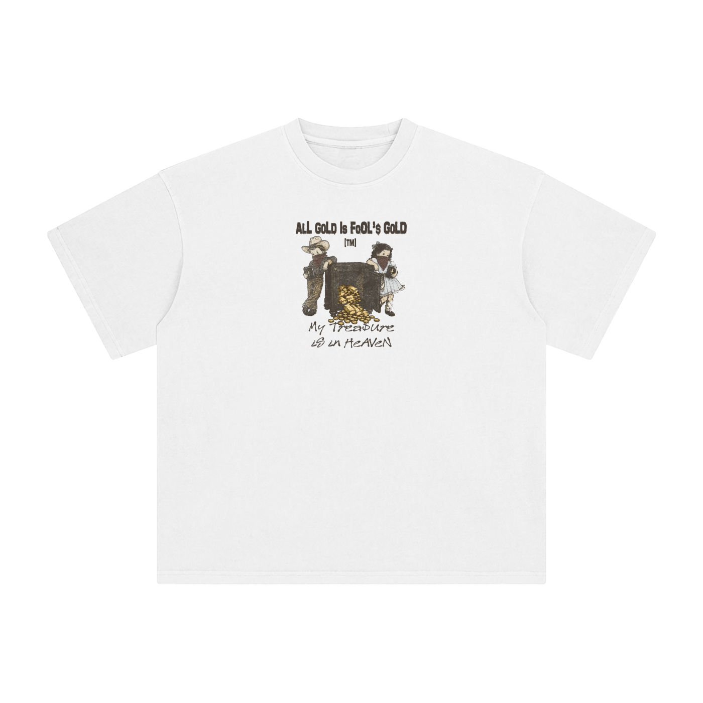 Retro Wash Loose Fit | All Gold is Fool's Gold | Retro Wash White