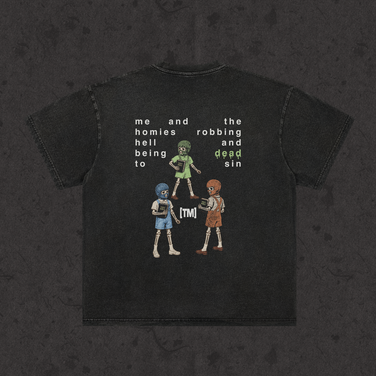 2XL & UP | Rob Hell-Be Dead To Sin | Retro Black