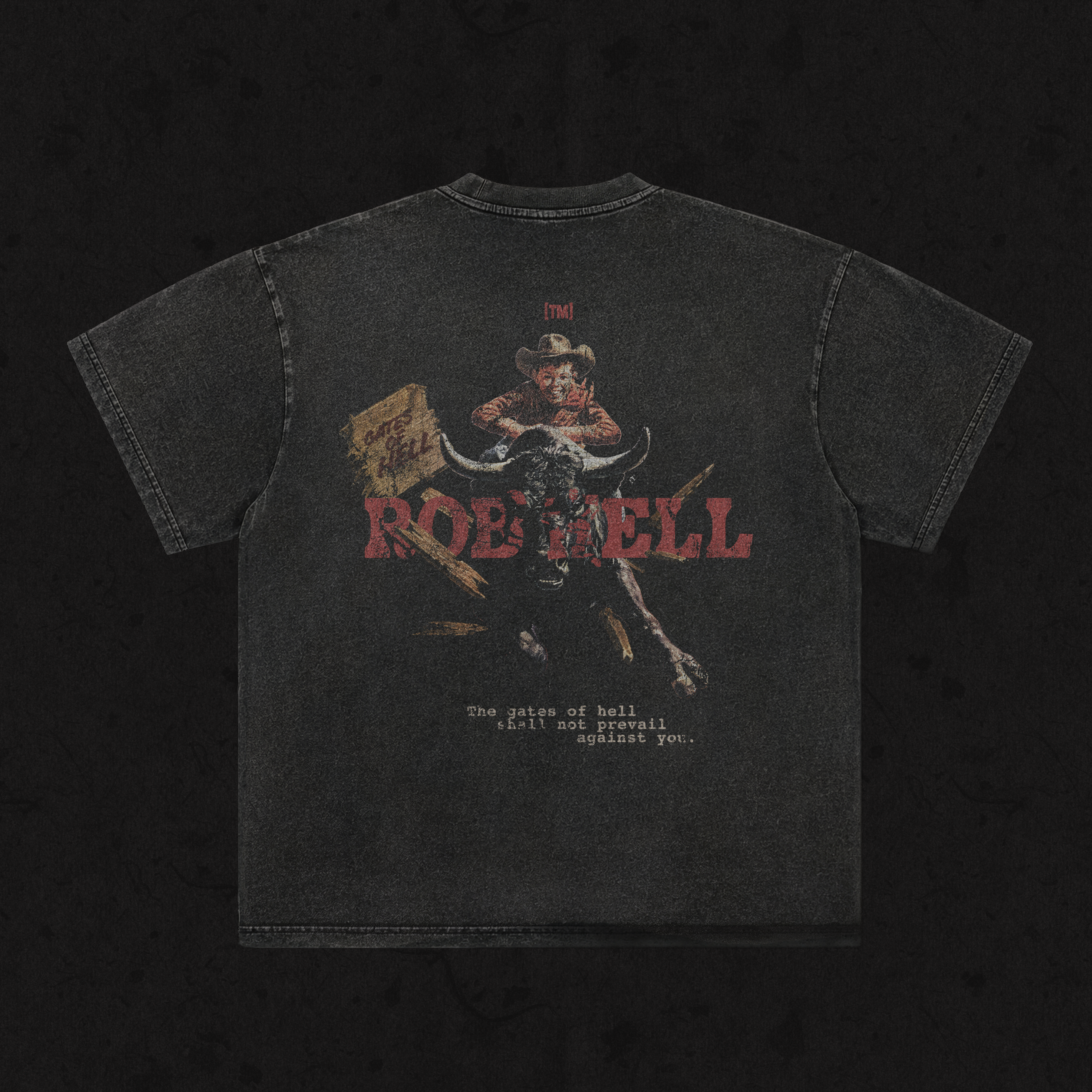 Retro Wash Loose Fit | The Gates of Hell Will Not Prevail | Retro Wash Black