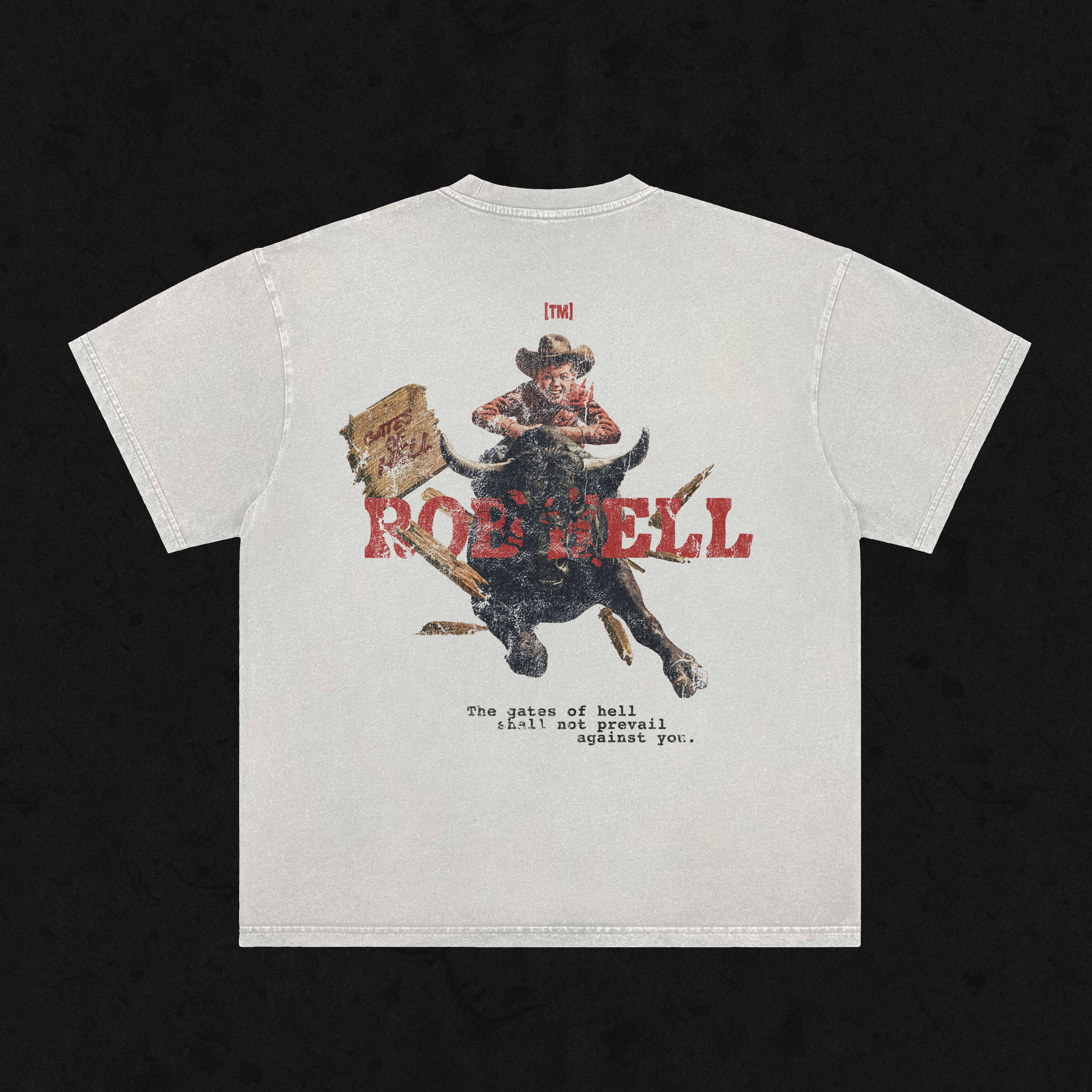 Retro Wash Loose Fit | The Gates of Hell Will Not Prevail | Retro Wash White