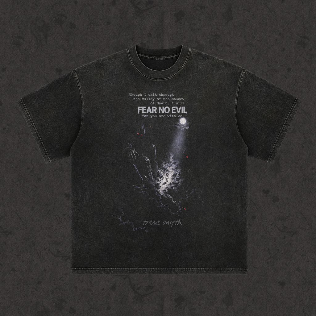 Retro Wash Loose Fit | Through The Valley-Fear No Evil | Retro Wash Black
